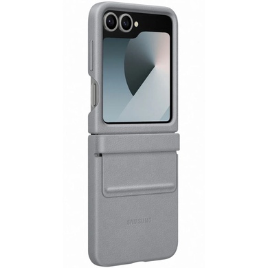 Шкіряний чохол Leather Case (AAA) для Samsung Galaxy Z Flip6, gray