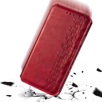 Шкіряний чохол книжка GETMAN Cubic (PU) для Xiaomi Redmi Note 9 4G / 9 Power / Redmi 9T, Червоний