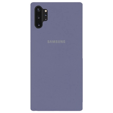Чехол Silicone Cover Full Protective (AA) для Samsung Galaxy Note 10 Plus Серый / Lavender Gray