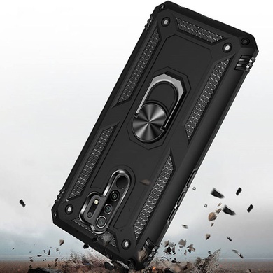 Ударопрочный чехол Serge Ring for Magnet для Xiaomi Redmi 9 Черный
