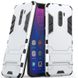 Ударопрочный чехол-подставка Transformer для Xiaomi Pocophone F1 с мощной защитой корпуса, Серебряный / Satin Silver