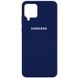Чехол Silicone Cover Full Protective (AA) для Samsung Galaxy A42 5G Темно-синий / Midnight blue