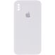 Чохол Silicone Case Square Full Camera Protective (AA) для Apple iPhone XS / X (5.8"), Білий / White