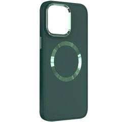 TPU чохол Bonbon Metal Style with MagSafe для Samsung Galaxy S22+, Зелений / Army green