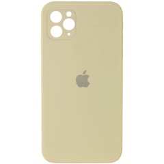 Чохол Silicone Case Square Full Camera Protective (AA) для Apple iPhone 11 Pro Max (6.5 "), Желтый / Mellow Yellow
