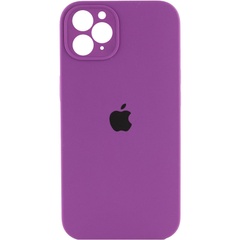 Чехол Silicone Case Square Full Camera Protective (AA) для Apple iPhone 11 Pro (5.8") Фиолетовый / Grape