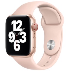 Силиконовый ремешок для Apple watch 42mm/44mm/45mm Розовый / Pink Sand