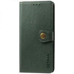 Кожаный чехол книжка GETMAN Gallant (PU) для Samsung Galaxy A03s Зеленый