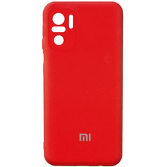 Чехол Silicone Cover Full Camera (AA) для Xiaomi Redmi Note 10 / Note 10s Красный / Red