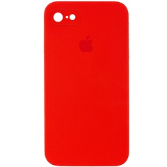 Чехол Silicone Case Square Full Camera Protective (AA) для Apple iPhone 7 / 8 / SE (2020) (4.7") Красный / Red
