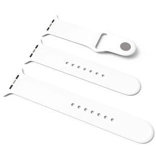 Силиконовый ремешок для Apple Watch Sport Band 38 / 40 / 41 (S/M & M/L) 3pcs Белый / White