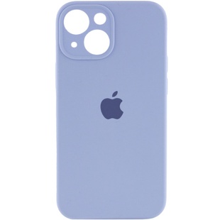 Чехол Silicone Case Full Camera Protective (AA) для Apple iPhone 14 Plus (6.7") Голубой / Lilac Blue