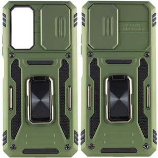 Ударопрочный чехол Camshield Army Ring для Xiaomi Redmi Note 11 Pro 4G/5G / 11E Pro / 12 Pro 4G Оливковый / Army Green