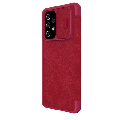 Кожаный чехол (книжка) Nillkin Qin Pro Camshield для Samsung Galaxy A73 5G Красный