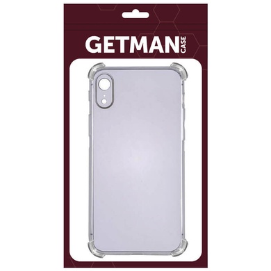 TPU чехол GETMAN Ease logo усиленные углы для Apple iPhone XR (6.1") Серый (прозрачный)