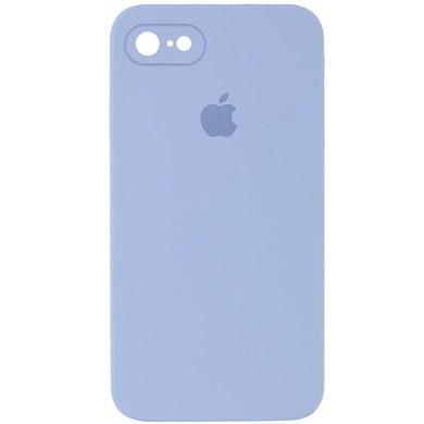 Чохол Silicone Case Square Full Camera Protective (AA) для Apple iPhone 7/8 / SE (2020) (4.7 "), Голубой / Lilac Blue