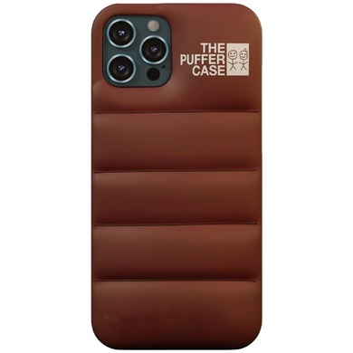 Чехол-пуховик Puffer case для Apple iPhone 12 Pro / 12 (6.1") Коричневый