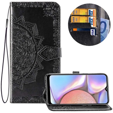 Кожаный чехол (книжка) Art Case с визитницей для Samsung Galaxy A10s Черный