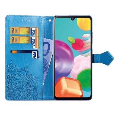 Шкіряний чохол (книжка) Art Case з візитницею для Samsung Galaxy A41, Синий