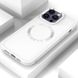 TPU чохол Bonbon Metal Style with MagSafe для OnePlus 9, Білий / White