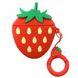 Силіконовий футляр Smile Fruits series для навушників AirPods 1/2 + кільце, strawberry