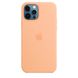 Чехол Silicone case (AAA) full with Magsafe and Animation для Apple iPhone 12 Pro / 12 (6.1") Оранжевый / Cantaloupe
