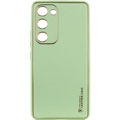 Кожаный чехол Xshield для Samsung Galaxy S23 FE Зеленый / Pistachio