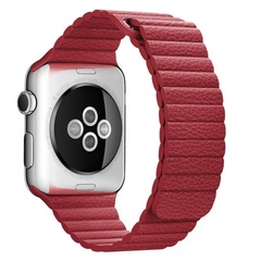 Ремешок Leather Loop Design для Apple watch 42mm/44mm Красный