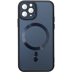 Чехол TPU+Glass Sapphire Midnight with MagSafe для Apple iPhone 12 Pro Max (6.7") Черный / Black