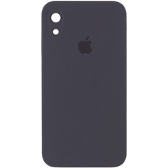 Чохол Silicone Case Square Full Camera Protective (AA) для Apple iPhone XR (6.1"), Сірий / Dark Gray