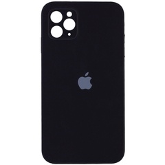 Чехол Silicone Case Square Full Camera Protective (AA) для Apple iPhone 11 Pro Max (6.5") Черный / Black