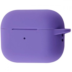 Силиконовый футляр New с карабином для наушников Airpods Pro 2 Фиолетовый / Violet