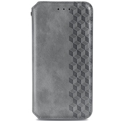 Кожаный чехол книжка GETMAN Cubic (PU) для Samsung Galaxy S21 FE Серый