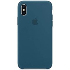 Чохол Silicone Case (AA) для Apple iPhone X (5.8 ") / XS (5.8"), Синій / Cosmos Blue