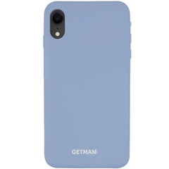 Чехол Silicone Case GETMAN for Magnet для Apple iPhone XR (6.1"), Серый / Mist Blue