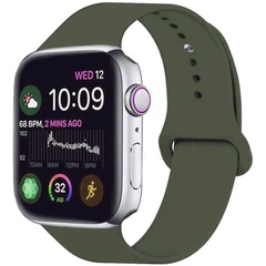 Силіконовий ремінець для Apple watch 42mm/44mm/45mm/49mm, Зеленый / Forest green
