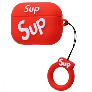 Силиконовый футляр Young Style для наушников AirPods Pro Supreme / Красный