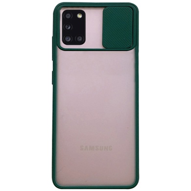 Чохол Camshield mate TPU зі шторкою для камери для Samsung Galaxy A31, Зеленый