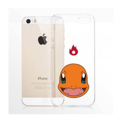 Прозрачный силиконовый чехол "Pokemon Go" для Apple iPhone 5/5S/SE, Charmander / face