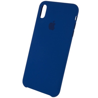 Чехол Silicone case (AAA) для Apple iPhone XS Max (6.5") Синий / Blue Horizon