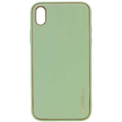 Шкіряний чохол Xshield для Apple iPhone X / XS (5.8 "), Зеленый / Pistachio