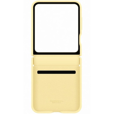 Кожаный чехол Leather Case (AAA) для Samsung Galaxy Z Flip6 Yellow