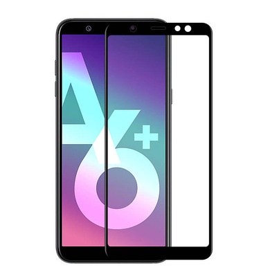 Захисне скло 2.5D CP+ (full glue) для Samsung Galaxy A6 Plus (2018), Чорний