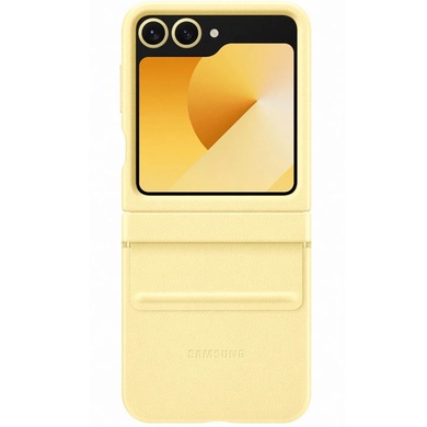 Шкіряний чохол Leather Case (AAA) для Samsung Galaxy Z Flip6, Yellow