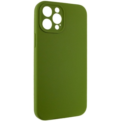 Чехол Silicone Case Full Camera Protective (AA) NO LOGO для Apple iPhone 12 Pro Max (6.7") Зеленый / Dark Olive