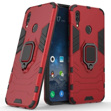 Ударопрочный чехол Transformer Ring for Magnet для Huawei Y7 2019 /Huawei Y7 Prime 2019, Красный / Dante Red