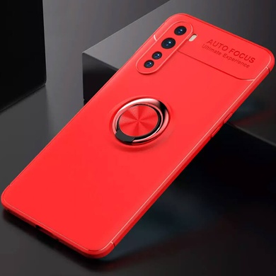 TPU чехол Deen ColorRing под магнитный держатель (opp) для OnePlus Nord Красный / Красный