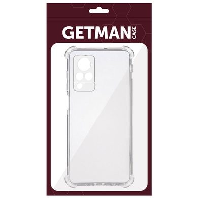 TPU чехол GETMAN Ease logo усиленные углы Full Camera для Vivo V21 Бесцветный (прозрачный)