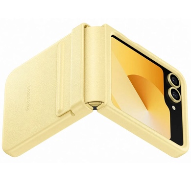 Шкіряний чохол Leather Case (AAA) для Samsung Galaxy Z Flip6, Yellow