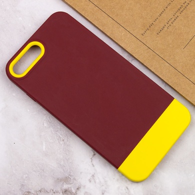 Чехол TPU+PC Bichromatic для Apple iPhone 7 plus / 8 plus (5.5") Brown burgundy / Yellow